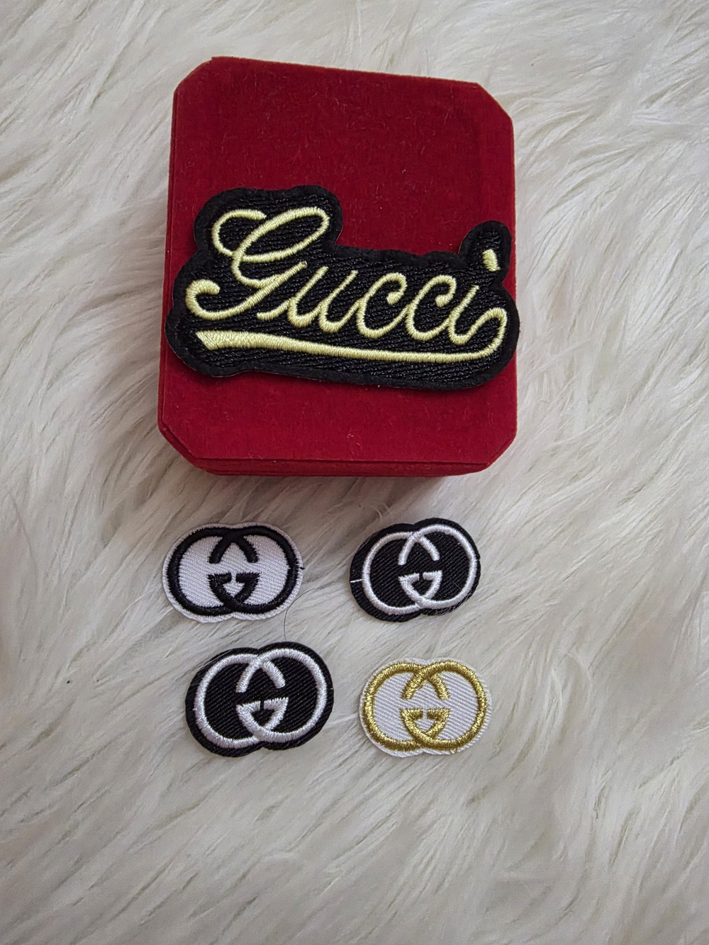 Embroidered Logo Iron On Patch Set - 5 Pieces